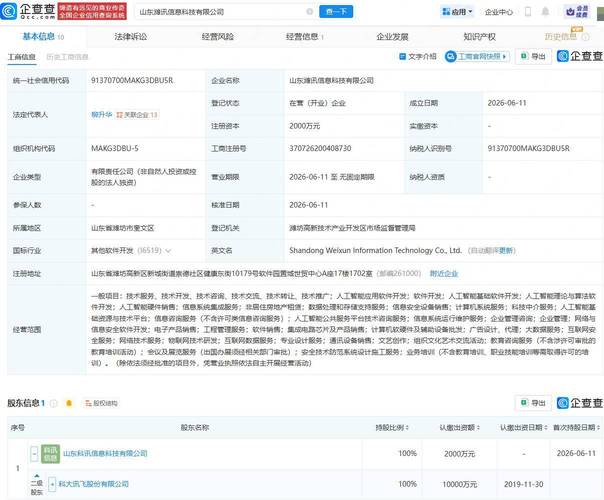 科大讯飞深化山东布局 成立信息科技公司，发力芯片与AI基础软件